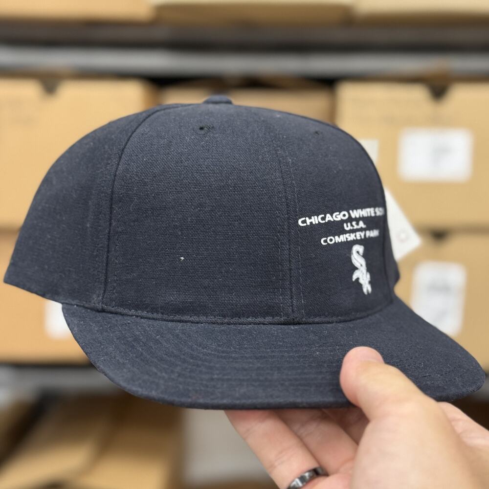 Vintage Chicago White Sox Comiskey Park Snapback Hat Navy USA MLB 90s NWT